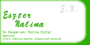 eszter malina business card